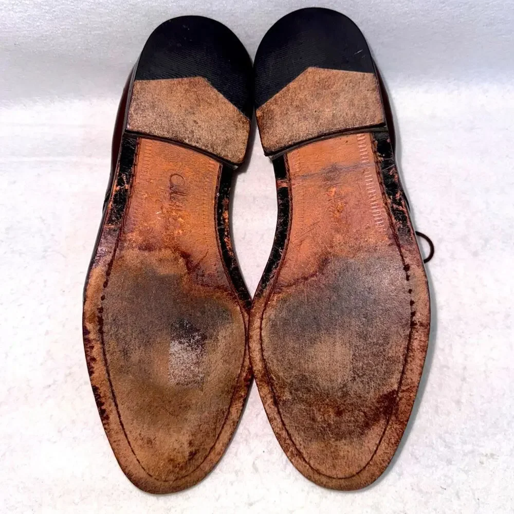 Men’s Cole Haan Mahogany Brown Leather Calhoun Dress Shoes Oxfords size 11